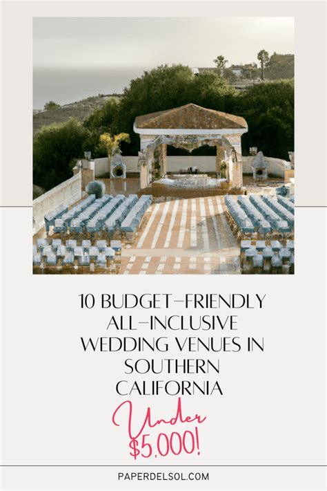 With 12,000 square feet of indoor and outdoor spaces, this California wedding destination is an ideal place to get hitched. . Cheap all inclusive wedding packages in southern california under 5000